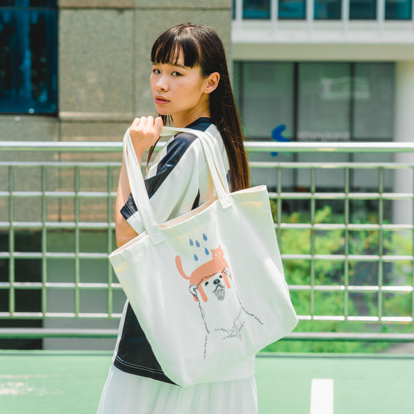 Raindrops keep falling on my head, Changeable color tote bag