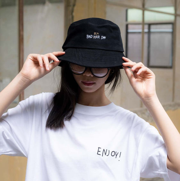 Bad bear day - Bucket Hat (Black)