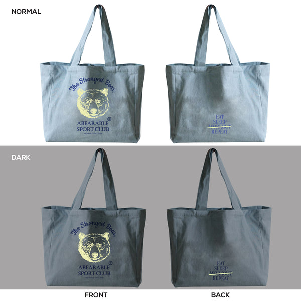 THE STRONGEST BEAR, Glow in the dark tote bag