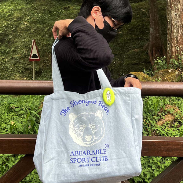 THE STRONGEST BEAR, Glow in the dark tote bag