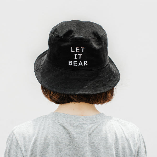 LET IT BEAR, BUCKET HAT (Black)