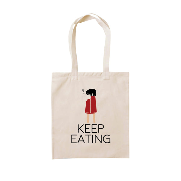 KEEP EATING, Changeable color tote bag