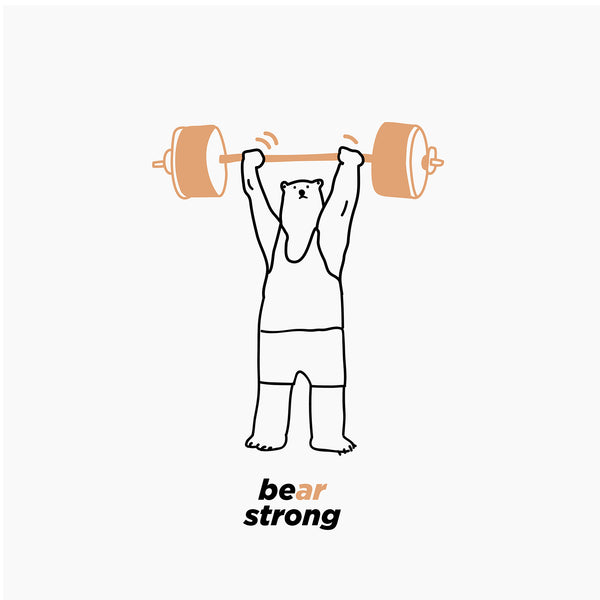 Be(ar) Strong, Changeable color t-shirt (GREY)