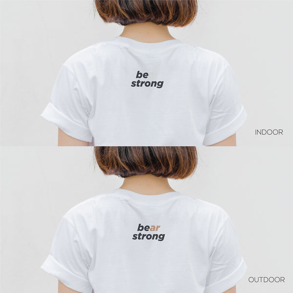 Be(ar) Strong, Changeable color t-shirt (WHITE)