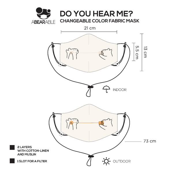 Do you hear me? - Changeable Color Fabric Mask