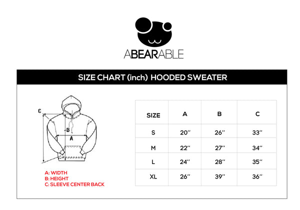THE COOLEST BEARS IN TOWN, Changeable color hoodies (White)