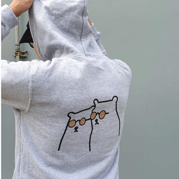 THE COOLEST BEARS IN TOWN, Changeable color hoodies (Grey)